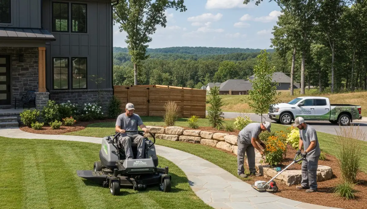Landscaping team serving Greenville, NC with professional lawn and yard care services