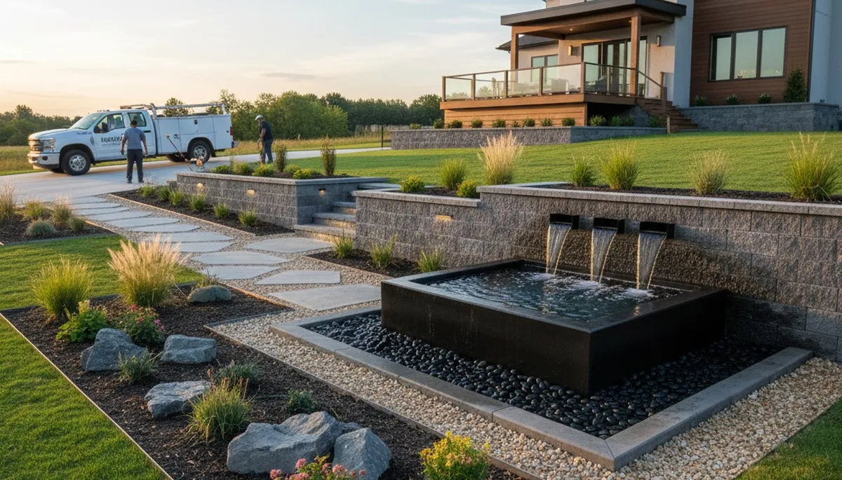 Landscaping team serving Greenville, NC with professional lawn care and outdoor maintenance services