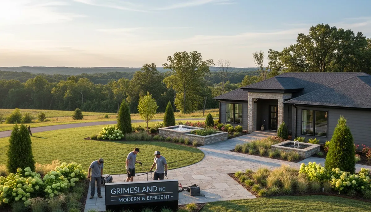 Landscaping crew serving Greenville, NC with professional yard maintenance services