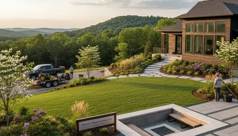 Landscaping team serving Greenville, NC with professional lawn care and outdoor maintenance services