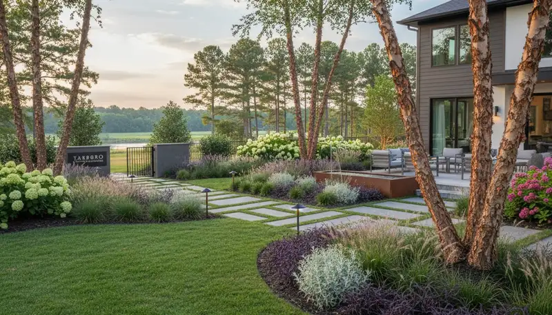 Landscaping crew serving Greenville, NC with professional lawn care and outdoor maintenance services