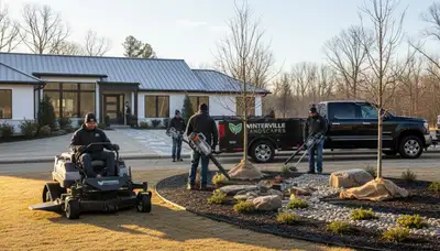 Landscaping team serving Greenville, NC with professional yard maintenance services